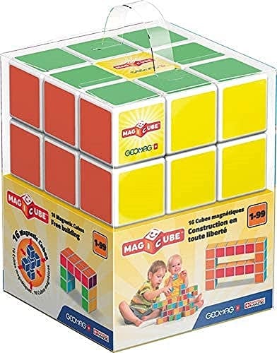 MAGICUBE Free Building 16 Magnetisches spielzeug für Kinder, Geschenk für Jungen und Mädchen im Alter von 1 2 3 4 5 6 Jahren, Montessori-Spielzeug, magnetische Konstruktionen, Kinderspielzeug