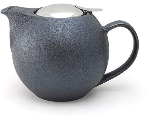 Zero Japan Teekanne, rund, 965 ml, Kristallsilber