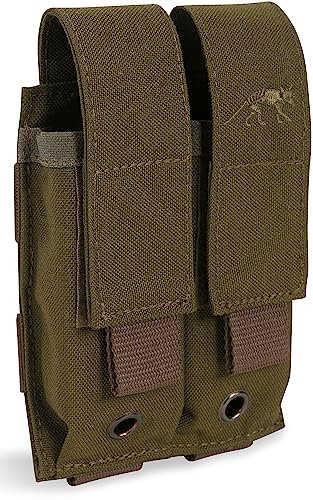 Tasmanian Tiger TT DBL Pistol Mag Pouch MKII Molle-System Doppel-Magazintasche für Pistolen kompatibel mit Glock SIG Beretta M9, Oliv