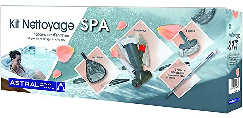 ASTRALPOOL PISCINESPEED - Kit Nettoyage Spa - Aspirateur - Brosse - Epuisette - Manche télescopique