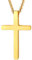 PROSTEEL Damen Kreuz Kette 18k vergoldet Anhänger Halskette goldene christliche Collier für Mädchen Rolokette 45cm/1,5mm Klassische Christentum Modeschmuck für Weihnachten
