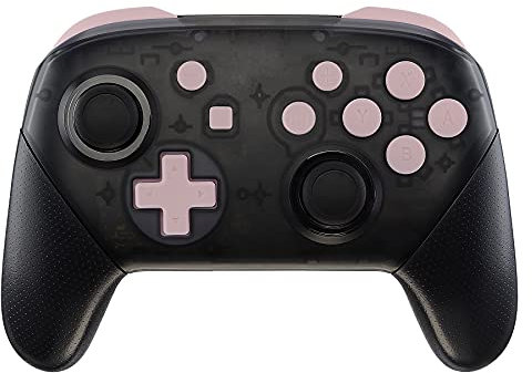 eXtremeRate Pulsante ABXY D-Pad Croci Direzionali Tasti ZR ZL L R Ricambio per Nintendo Switch PRO Controller Joystick(Rosa) con Cacciaviti-Non Include Controller