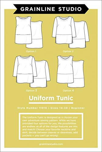 Grainline Studio Schnittmuster Uniform Tunika Tunika Tuniken 0-18