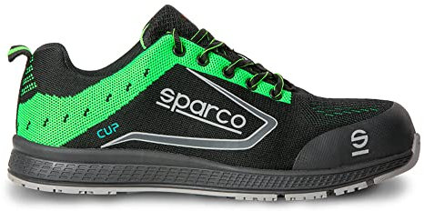 Sparco Chaussures de sécurité légères Cup S1P Adelaide Noir/Vert Taille 41 EU