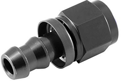 Alu Fitting AN6 Push-On 9/16-18UNF| Schwarz