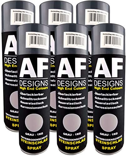 Alex Flittner Designs Steinschlagschutz Spray grau 6x500ml Unterbodenschutz Spraydose