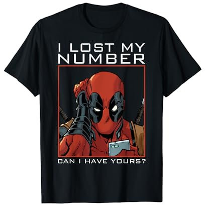 Marvel Deadpool Lost My Number Maglietta