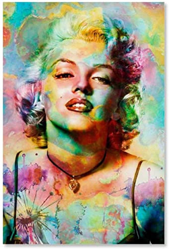 GPEIHANG GemäLde Auf Leinwand Marilyn Monroe Parfüm für Moderne Familiendekoration Wandkunst Malerei Poster Druckt Bilder 23.6x35.4(60x90cm) Kein Rahmen