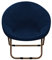 GAMUKAI Stretchy Velvet Saucer Chair Slipcover,Removable Round Velvet Moon Chair Cover Furniture Protector for Living Room(Navy, Large)