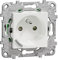 Schneider Electric - Wiser Unica - Prise 2P+T connectée - 16A - zigbee - Blanc - NU555918