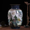WLBHWL Jingdezhen Vases À Fleurs Chinois Oriental Artisanal Porcelaine Vase À Fleurs En Porcelaine Vase En Porcelaine, Vase De Plancher Peint À La Main, Motif Classique De Fleurs Et D'Oiseaux, Oeuvre,