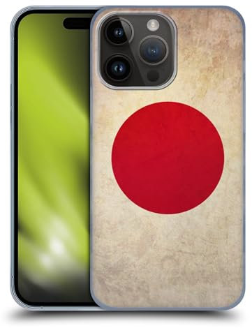 Head Case Designs Japan Japanese Nisshoki Vintage Flags Hard Back Case Compatible With Apple iPhone 15 Pro Max