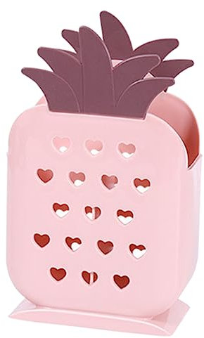 GOOHOCHY Coutellerie Conteneur De Stockage De Couverts Porte-ustensiles En Plastique Rouge à Lèvres Fraise Organisateur De Couverts Pot à Ustensiles De Bar Argenterie Outils Personnalité