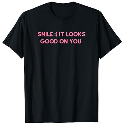 Pink Smile It Looks Good On You Positive Gym Pump Cover T-Shirt