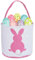 Capgoost Osterhasen Taschen, Osterkörbchen Kinder Osterhasen Tüten, Ostern Geschenktasche, Osternester zum Befüllen, Osterkörbchen mit Henkel, Osterkorb Kinder für Ostergeschenke Ostern Eier(Rosa)