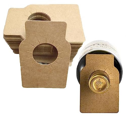 Étiquettes de Bouteille de vin en Papier, étiquette de Cave à vin, étiquettes suspendues pour Bouteille de vin, marqueur de vin, étiquettes suspendues pour Bar, 50 pièces/Ensemble