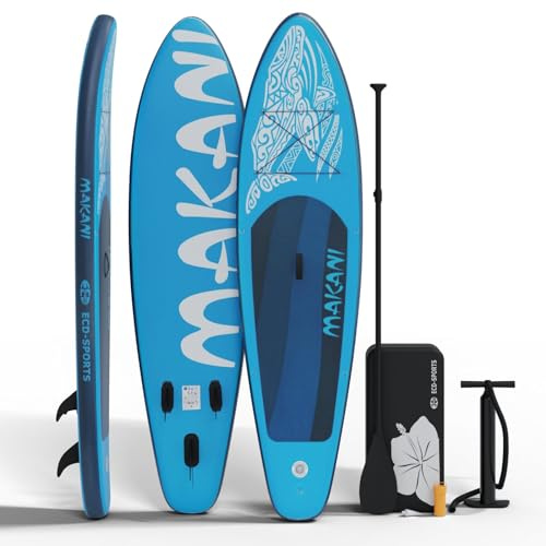 Stand Up Paddle Board | Allround SUP 320 cm | xxx | Komplettset | Drop-Stitch-Kern | bis 120 kg | 3 Finnen | Tragetasche | für Anfänger und Fortgeschrittene | aufblasbar