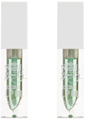 Sol Beauty Lippenöl Kokosduft mit Kokosextrakt und Sheabutter, Nährt, Hydratiert und Weichmacht Ihre Lippen, Veganer Freundliches und Tierversuchsfreies Lippenöl 2 x 3g