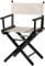 ZStyle Klappbarer Regiestuhl aus Holz, 90 cm hoch, 54 cm breit, 48 cm tief, schwarz (schwarzer Schaft – ecru)