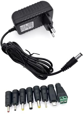 JZK Adaptador de Corriente AC 100-240V a DC 6V 500mA 1000mA (1A) 1500mA 2000mA (2A) para tensiómetro, Timbre de Puerta, dispensador de jabón, Radio Am/FM, Cubo de Basura, Cargador, afeitadora 
