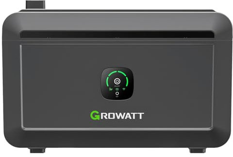 Growatt NOAH 2000 Balkon PV Speicher 2048W Akkukapazität, Kompatibel mit Balkonkraftwerke, IP66, 6.000+ Ladezyklen, 10-jährige Garantie, Plug&Play Installation in 5 Min