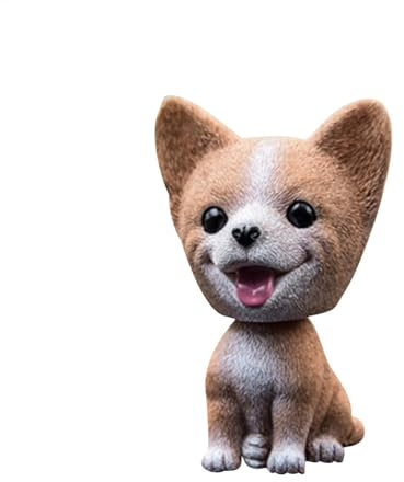 Mignon hochant la tête de chien ornements chien mobile décoration intérieure de voiture statues et sculptures secouent la tête décoration de chien figurine décorative