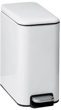 iplusmile Poubelle à Pédale Pratique Pour Toilettes Seau à Déchets Avec Couvercle Pour Espace Étroit