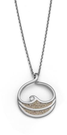 DUR Schmuck Anhänger MAUI Strandsand & Zirkonia, Silber 925/- rhodiniert (P4828)