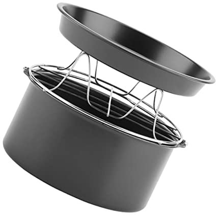 ELAYARD Molde Para Pasteles Accesorios Para Freidora De Aire Set De Utensilios De Hornear Incluye Molde Para Pizza y Soporte De Vapor Suministros De Cocina