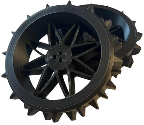 Inovize Jeu de roues motrices de rechange compatible avec Bosch Indego - Lot de 2 roues arrière Off-Road imprimées en 3D pour robot tondeuse à gazon