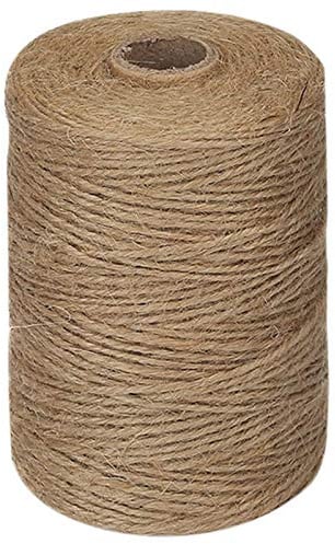 Giuneuow 200M/ Roll 2mm Twine Natural Thick Brown Twine for Home Gardening Plant Picture Hanger Industrial Packing String