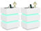 Lvhcmfohm 2er Set Nachttisch mit Steckdose und led, Nachtschrank mit USB und ladefunktion, Nachtkommode mit 3 Schubladen (45x35x62cm, Weiß)