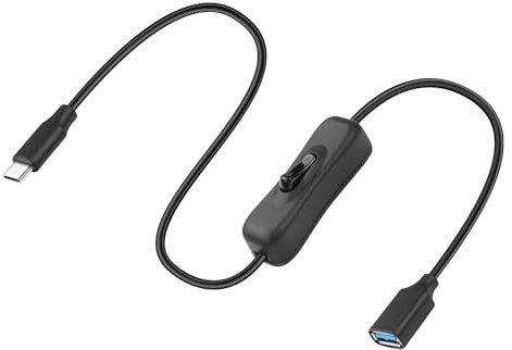 JSADZKJ USB 3.0 zu USB C Schalter Verlängerungskabel,USB zu Typ C OTG Kabel Unterstützung Daten/Laden 2A / 5V Typ A zu C Datenkabel für Flash-Laufwerk,Maus,Schreibtischlampe,USB-Fan-1.64Ft