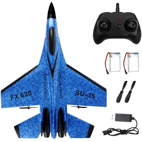 Hojalis F-22 RC Flugzeug, 2,4 GHz Ferngesteuertes Flugzeug, RC Plane, 3 Kanal FlugzeugFerngesteuert mit Gyro System, Schaumstoff Modellflugzeug Ferngesteuerte für Anfänger Kinder Erwachsene