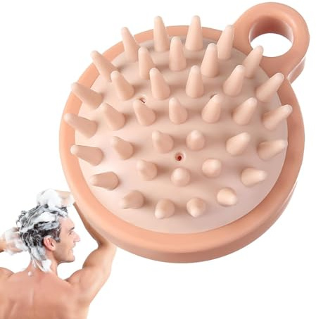 Hair Massage Brush - Scalp Scrubber with Silicone Bristles, Wet Dry Head | Brush, Relaxing Scalp Massage Care Tool, Soft Silicone Shampoo, Shower Use, Teens, Men, Women | Head Scrubber for Hair Care