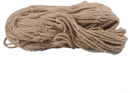 Robustes Juteseil Pflanzenstütznetz für vertikales Klettern von Gemüse und Blumen, Hanfseil-Spalier für Garten, Balkon, Schuppen und Wand, rustikales Aussehen (2 x 5 m)