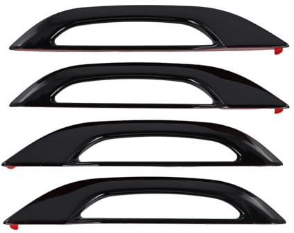 URPIZY for Tesla for Model 3 and Model Y Glossy Black ABS for Door Handle Trim Cover Set (4-Piece), 2017C2023, Easy Install with Tape