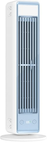 Small Portable Air Conditioner, 3600mAh Bladeless Tower Fan with Remote Control – 3-in-1 Stand/Desk/Wall-Mount, Quiet Operation, 5 Speeds for Home Office Bedroom, Mini Portable AC
