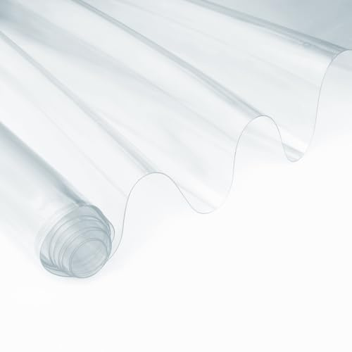 GEEKHOM Jelly Vinyl 30 x 150cm Pvc Folie Transparent & Dichroic, Holografische Wasserdicht Stoff zum Nähen & Plotten - Geeignet für Handtaschen, Schleifen Bastelarbeiten und Diy Dekoration