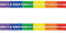 PARTY DISCOUNT 2er-Pack Regenbogen-Girlanden, je 250 cm