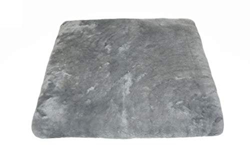 Reissner Lammfelle SIKI-VF Schaffell Sitzkissen Vollfell Qualität (Rollstuhlauflage Katzenbett) VF 40x40cm Silber hell grau