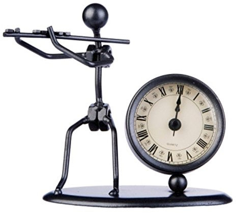 Gewa 980700 Sculpture avec horloge Motif Flûte