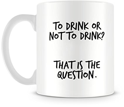 Micro Gorilla to Drink or Not to Drink Question Skull Hamlet Shakespeare Parody Tasse