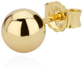 NKlaus Einzel 6mm KUGEL OHRSTECKER 585er 14 Karat Gold gelbgold OHRSCHMUCK OHRRINGE Kugelstecker 5576