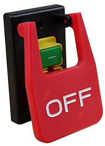 POWERTEC 120V Magnetic Paddle Switch, 1/2 HP, Red, ON-OFF Operation