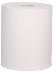 Blanc HYGIENIC Tissue Handtuchrolle – Set mit 6x Handtuchpapier-Rollen à 125 m, 2-lagig, 4 cm Ø Kern, Papierhandtücher-Rolle für Handtuchspender, Zellstoff, Weiß