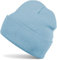 styleBREAKER Unisex Beanie Strickmütze Einfarbig, Feinstrick Mütze doppelt gestrickt, warme Winter Strickbeanie 04024029, Farbe:Hellblau