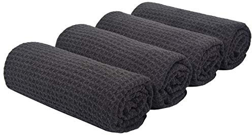 VIVOTE 4 Stück Microfaser Geschirrtücher 40 x 60cm Küchentücher Super weiche saugfähige und antibakteriell (4 Braun)