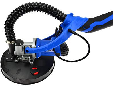 BSD Trockenbauschleifer - 2in1 Kombi-Teleskop Trockenbauschleifer, Deckenschleifer mit Zubehör und 12 Schleifscheiben - Zwei Schleifköpfe - 710W, 225mm Durchmesser, 800-1700 RPM