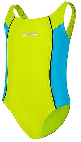 Aqua Speed Mädchen Badeanzüge | Badebekleidung UV | Mädcheneinteiler | einteiliger Badeanzug | Swimwear Kids | Strand | Swimming Pool | Gr. 122 cm | hellgrün - Turquoise 82 | Luna